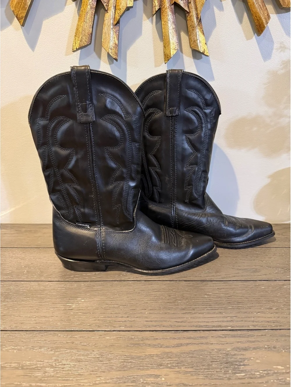 Capezio Black Leather Western Boots Women’s Size 11